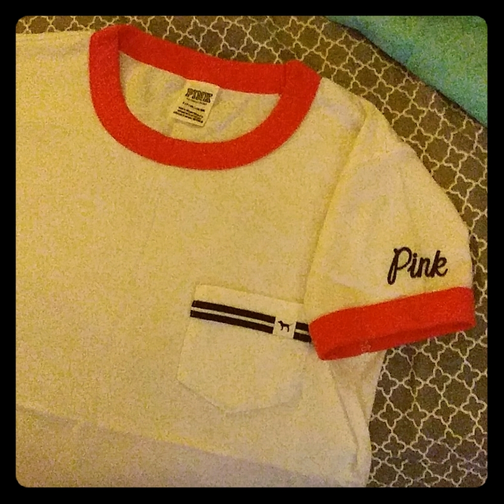 VS PINK Tee size small W/ matching knee high socks